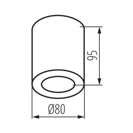 Bathroom ceiling light SANI 1xGU10/10W/230V IP44 matte chrome