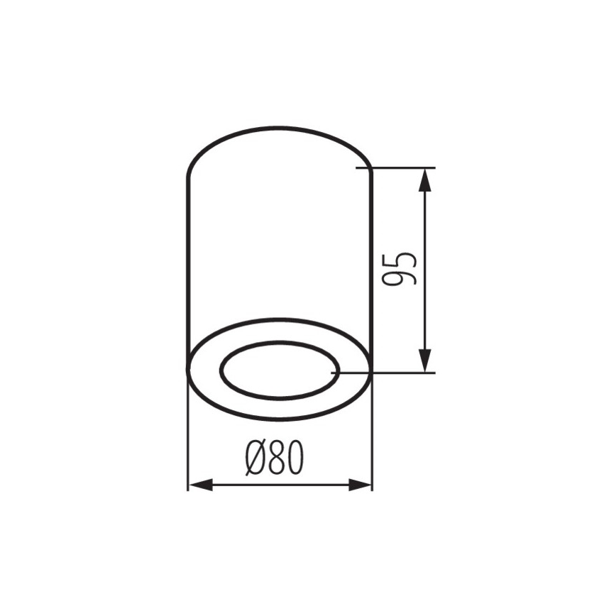Bathroom ceiling light SANI 1xGU10/10W/230V IP44 matte chrome