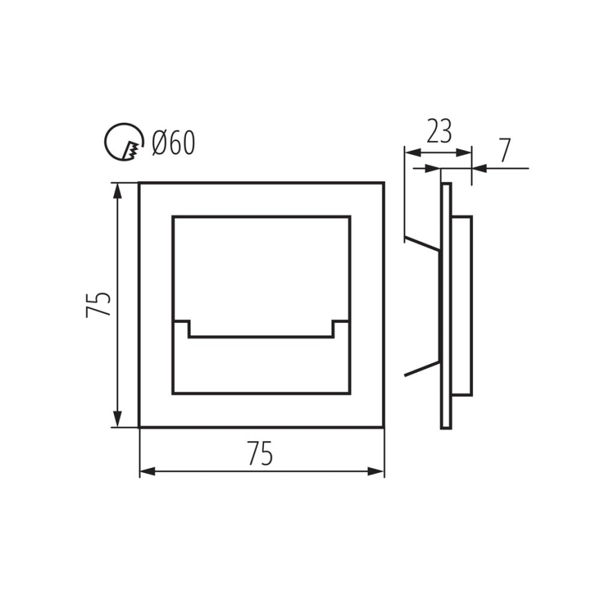 LED wall-mounted staircase light SABIK MINI LED/0.8W/12V 4000K
