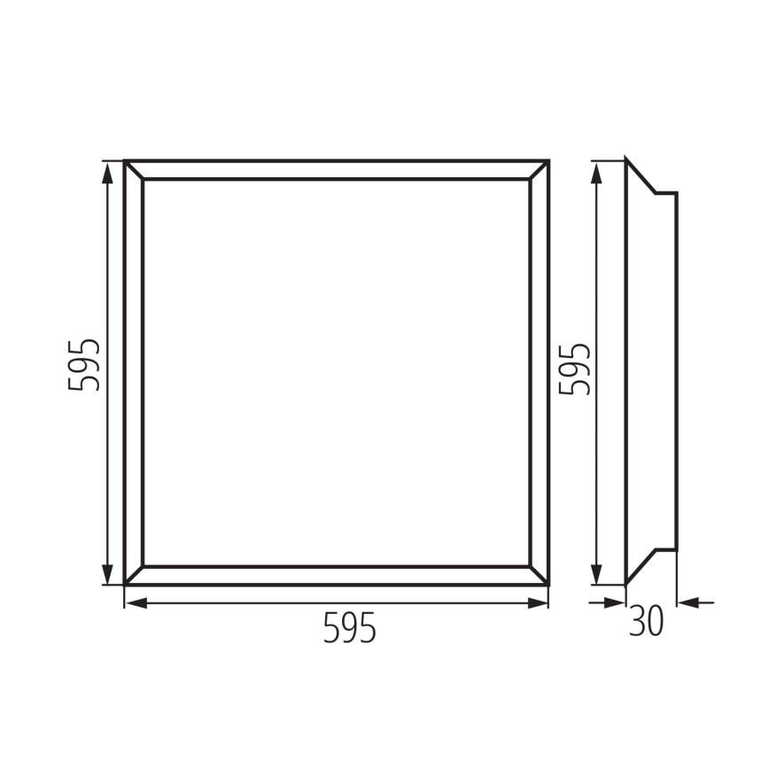 LED Recessed panel BAREV ECO LED/36W/230V 4000K 60x60 cm