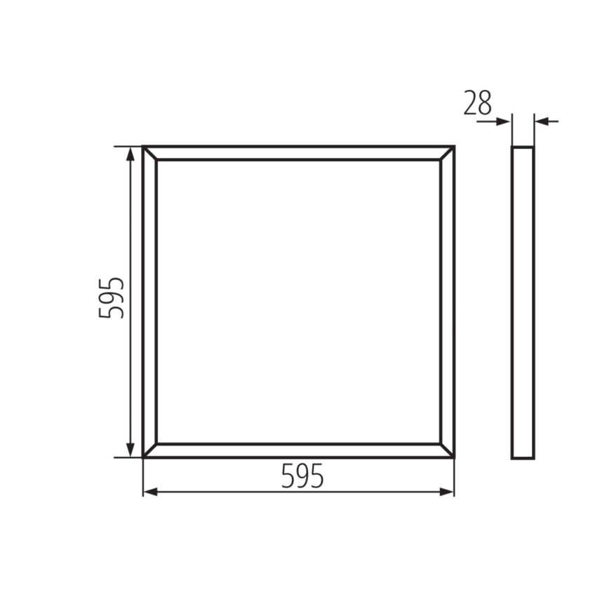 LED Surface-mounted panel BAREV LED/40W/230V 4000K 60x60 cm