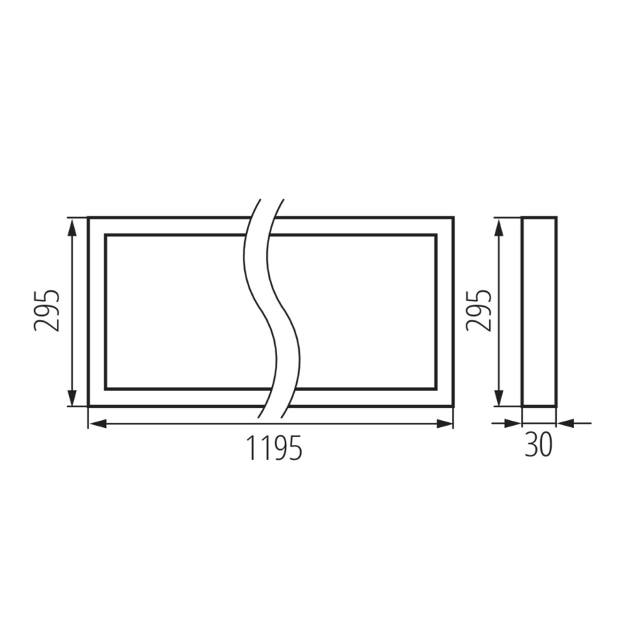 LED Surface-mounted panel BAREV LED/40W/230V 4000K 120x30 cm