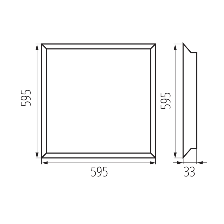 LED Ceiling Panel BAREV LED/36W/230V 4000K 60x60 cm