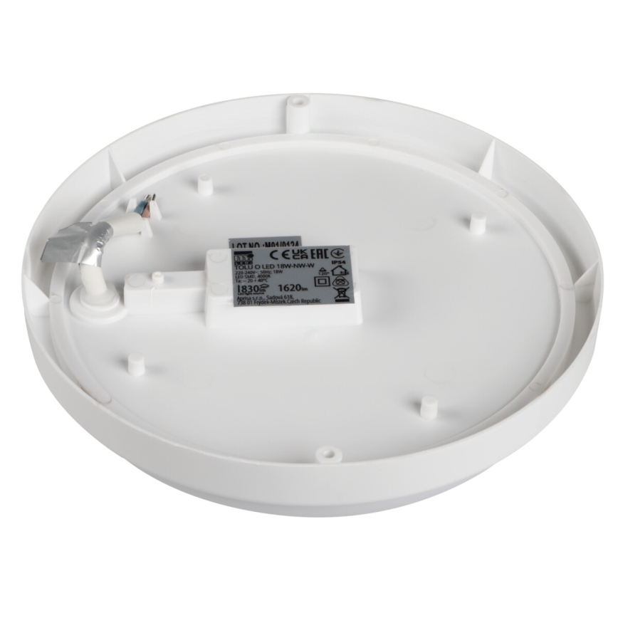 LED Bathroom ceiling light TOLU LED/18W/230V 4000K IP54 white