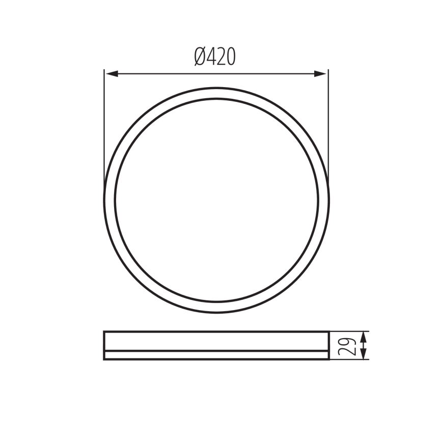 LED Bathroom ceiling light AZPO LED/22W/230V d. 42 cm IP54 white