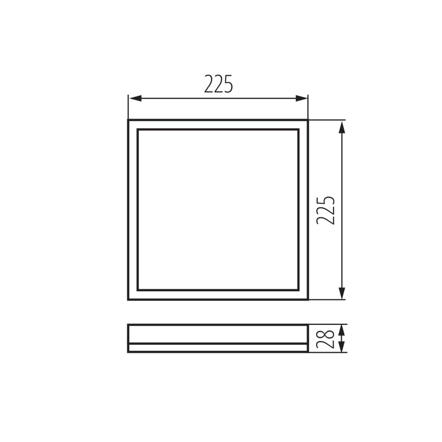 LED Bathroom ceiling light AZPO LED/12,3W/230V IP54 white