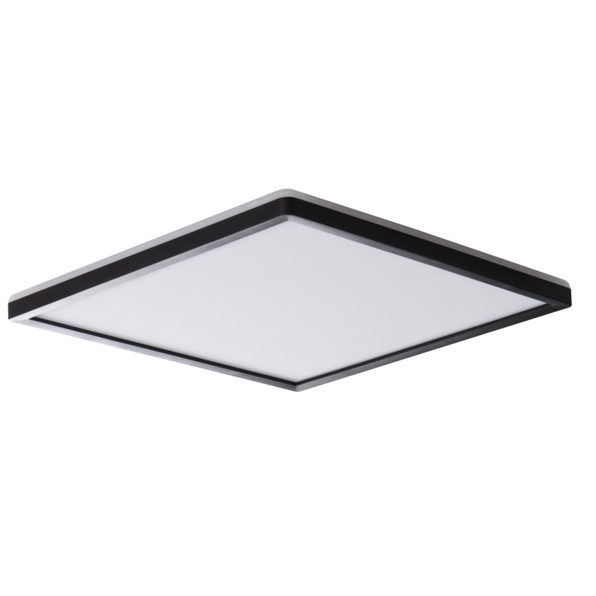 LED Bathroom ceiling light AZPO LED/22W/230V 42x42 cm IP54 black