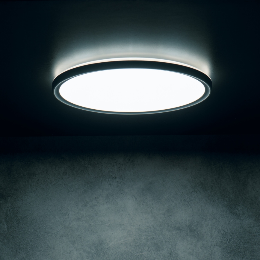 LED Ceiling Light AZPO, 11.8W, 230V, 3000K/4000K/6000K, Ø 22.5 cm, IP54, Black
