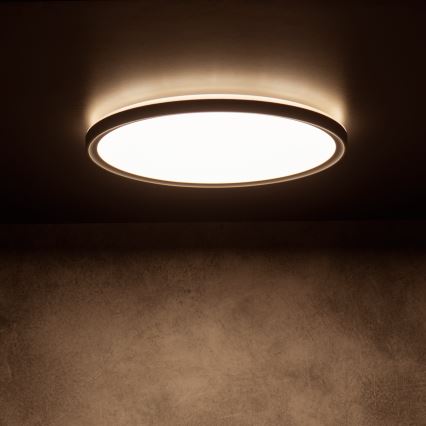 LED Ceiling Light AZPO LED/18.5W/230V 3000/4000/6000K Ø 29 cm IP54 Black