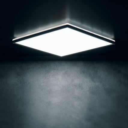 LED Ceiling Light AZPO LED/12,3W/230V 3000/4000/6000K 22,5x22,5 cm IP54 black
