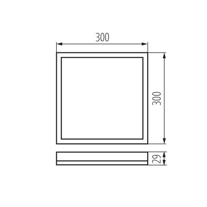 LED Ceiling Light AZPO LED/17.5W/230V 3000/4000/6000K 30x30 cm IP54 black