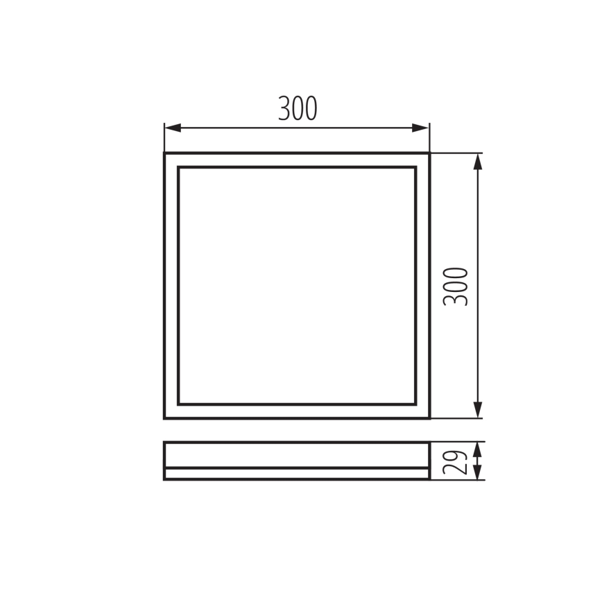 LED Ceiling Light AZPO LED/17.5W/230V 3000/4000/6000K 30x30 cm IP54 black