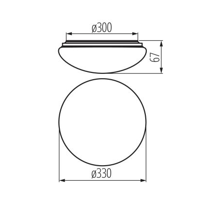 LED Bathroom ceiling light with motion and dusk sensor CORSO LED/24W/230V 3000/4000/6500K Ø 38 cm IP44