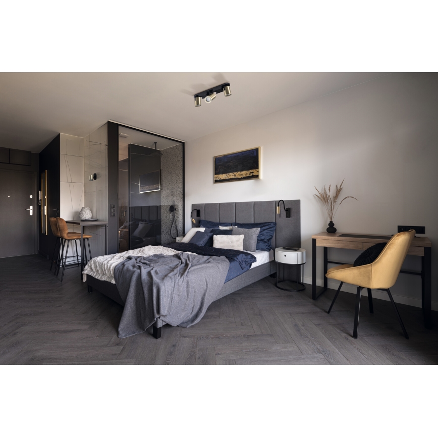 LED Flexible Lamp TONIL LED/3.3W/230V Black/Gold