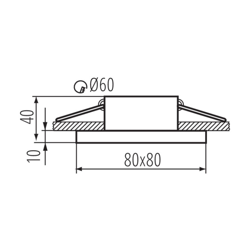 Bathroom recessed light FLINI 10W IP44 black