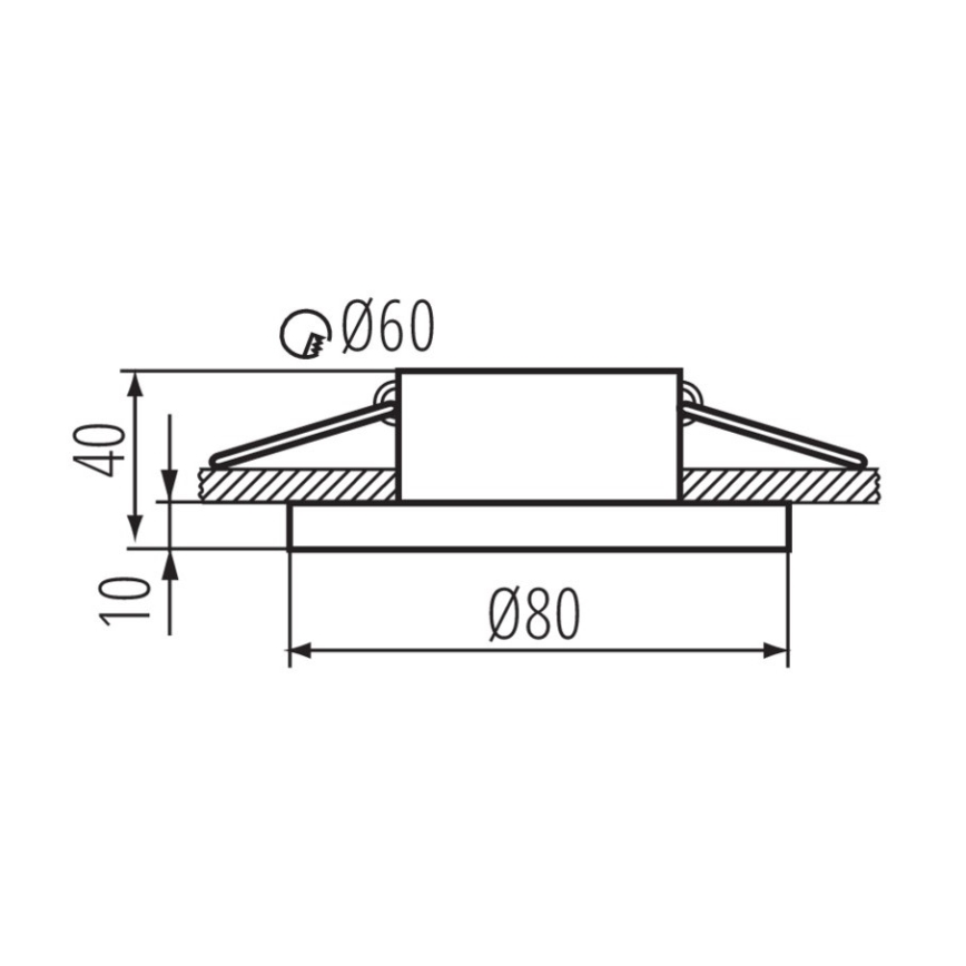 Bathroom recessed light FLINI 10W IP44 black