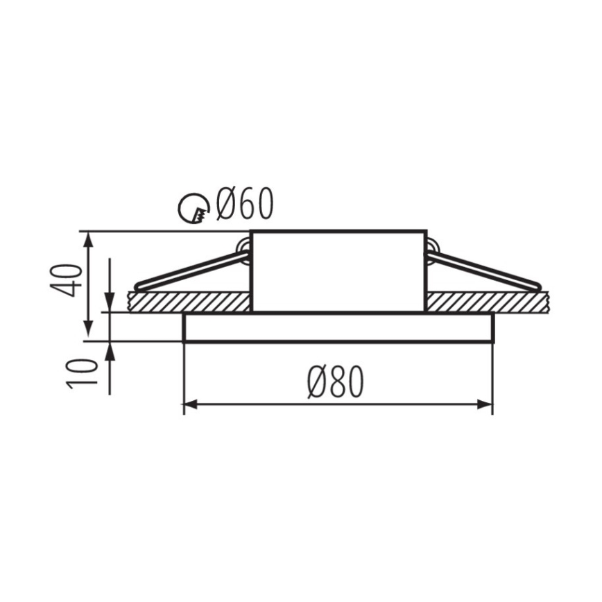 Bathroom recessed light FLINI 10W IP44 white