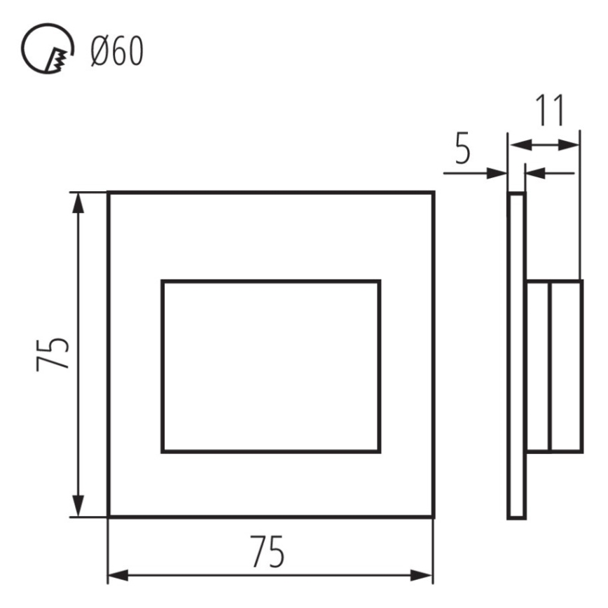 LED Staircase lighting ERINUS LED/1,5W/12V 3000K white