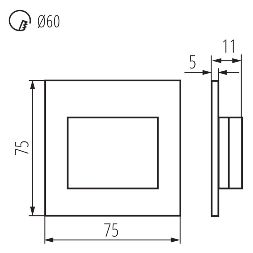 LED Staircase lighting ERINUS LED/1,5W/12V 4000K grey