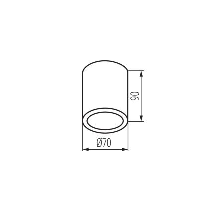 AQILO Outdoor Spotlight 1x GU10/7W/230V IP65 White