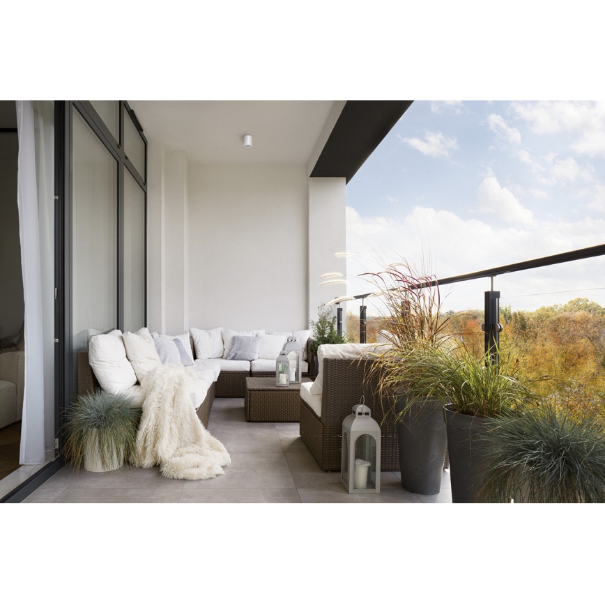 Kanlux 33360 - Outdoor spotlight AQILO 1xGU10/7W/230V IP65 white