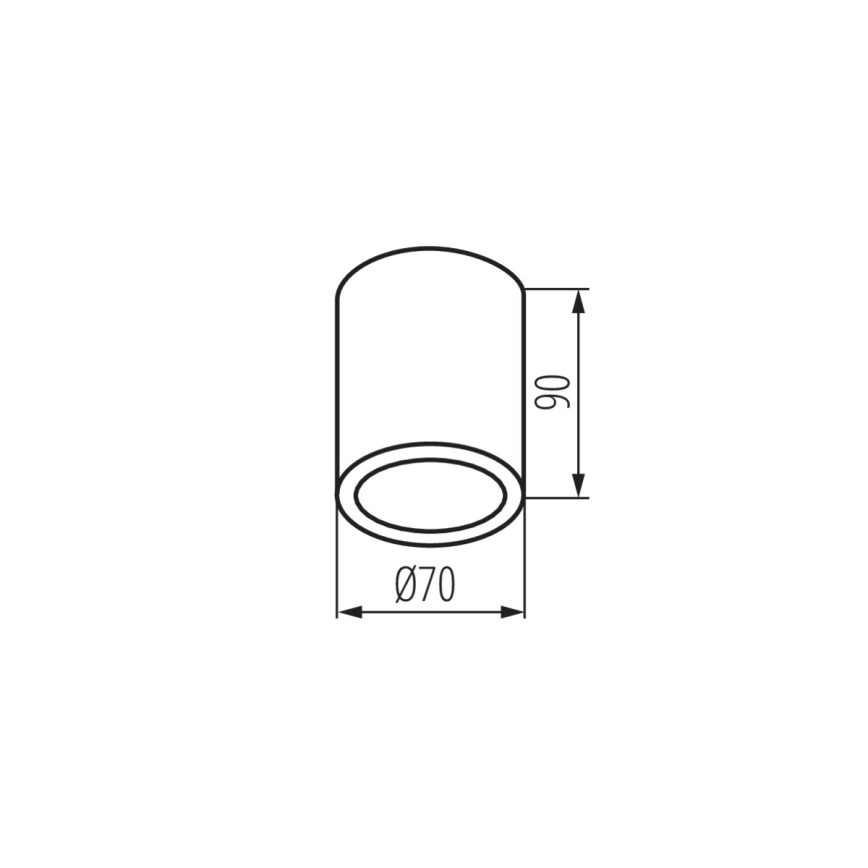 Kanlux 33360 - Outdoor spotlight AQILO 1xGU10/7W/230V IP65 white