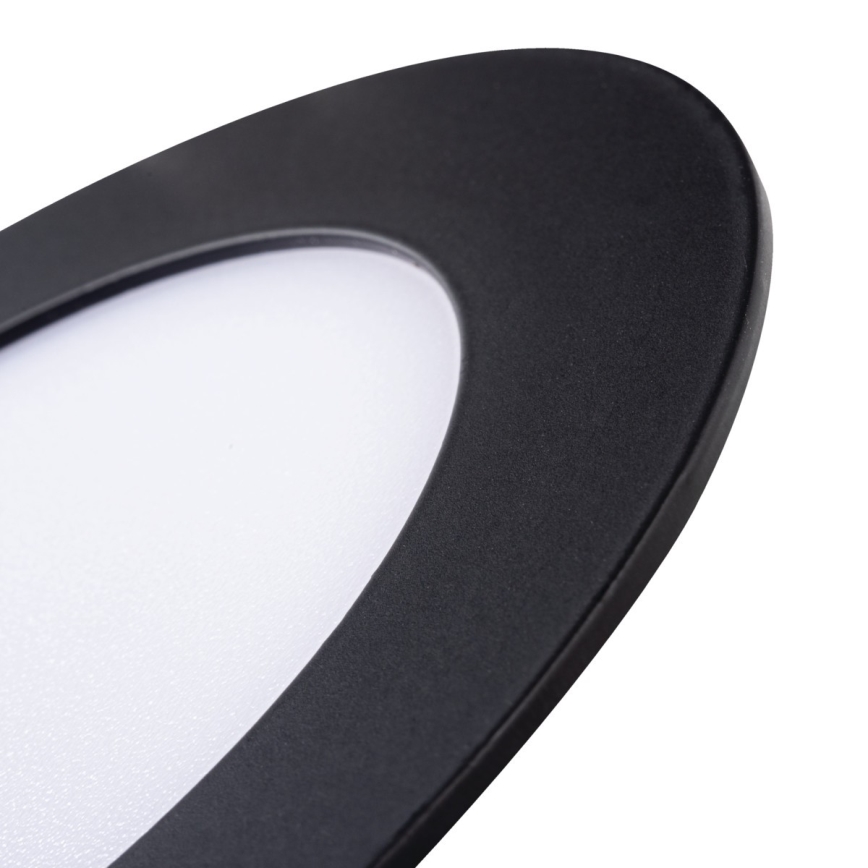 LED Bathroom recessed light ROUNDA LED/6W/230V IP44 black d. 12 cm