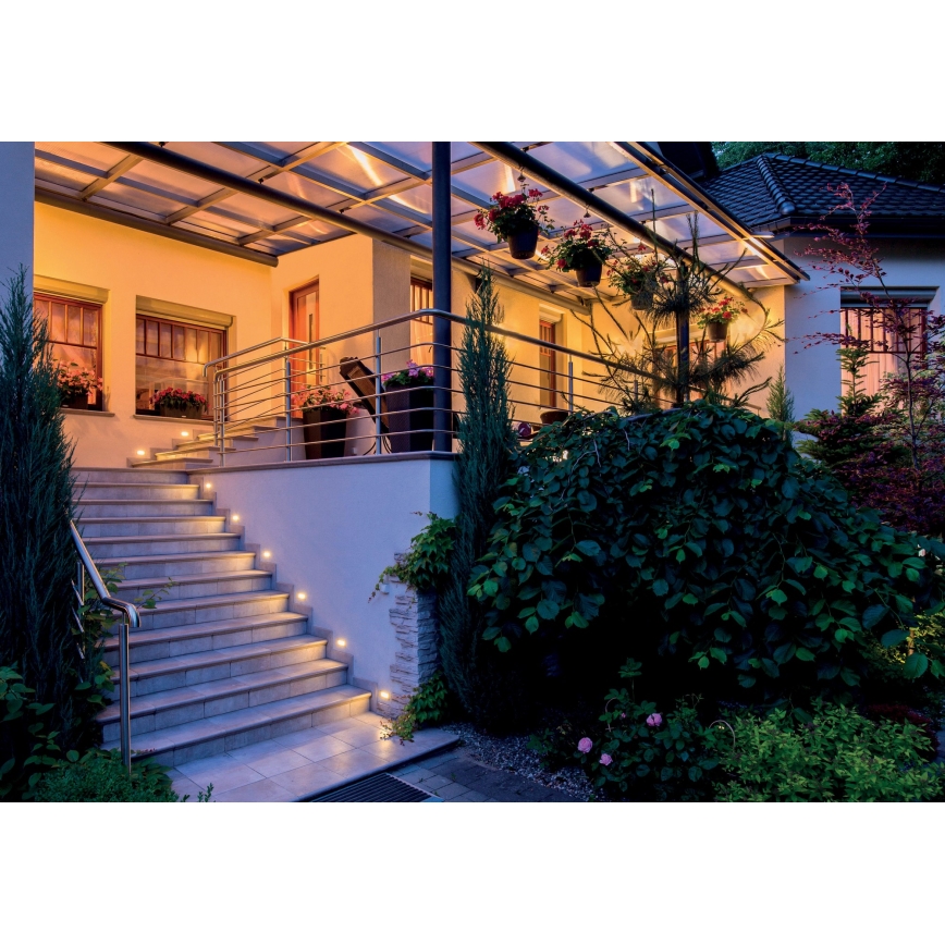 LED Built-in light GLASI LED/3W/230V 4000K IP44 black