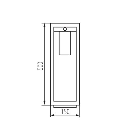 Outdoor lamp with sensor VIMO 1xE27/15W/230V 50 cm IP44 copper