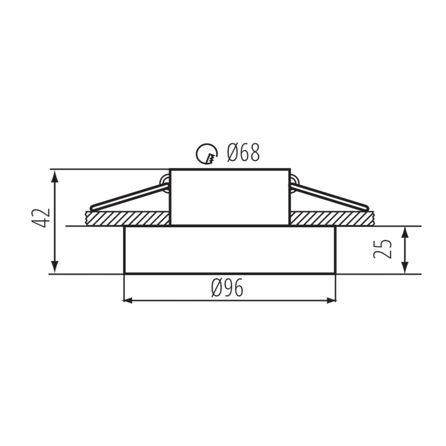 Recessed light ELICEO GU10/10W white/gold