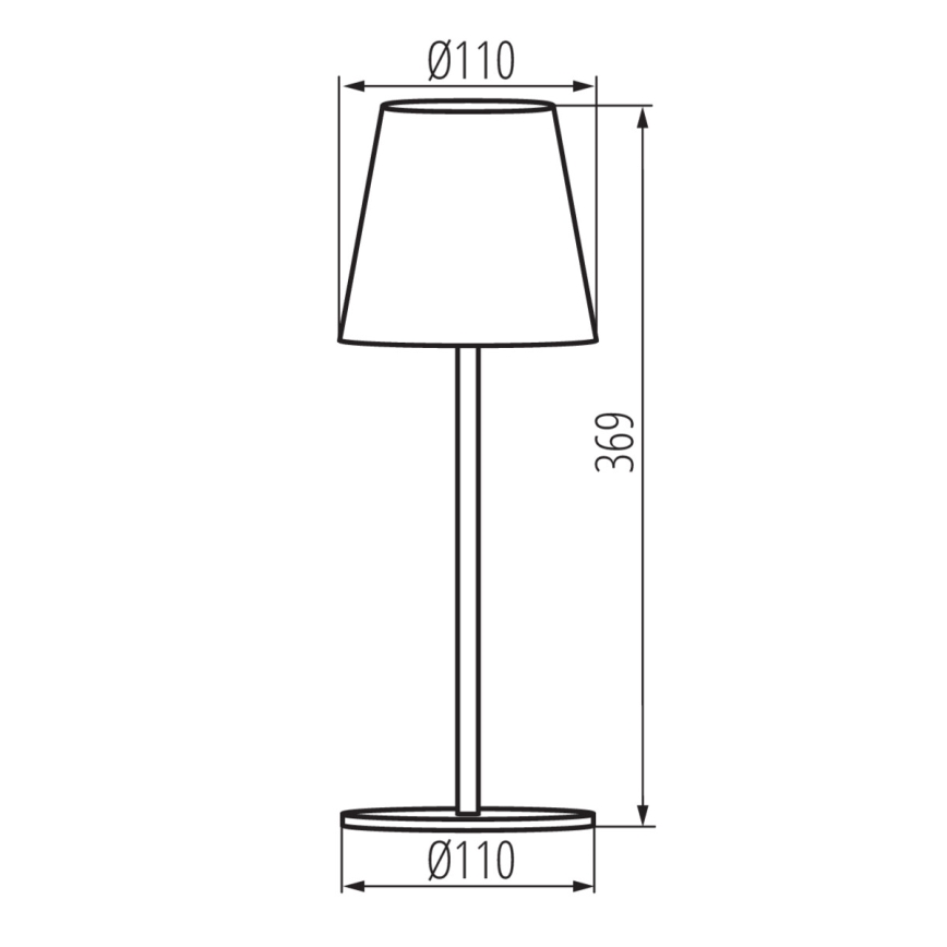LED Dimmable rechargeable table lamp INITA LED/1,2W/1800 mAh IP54 white