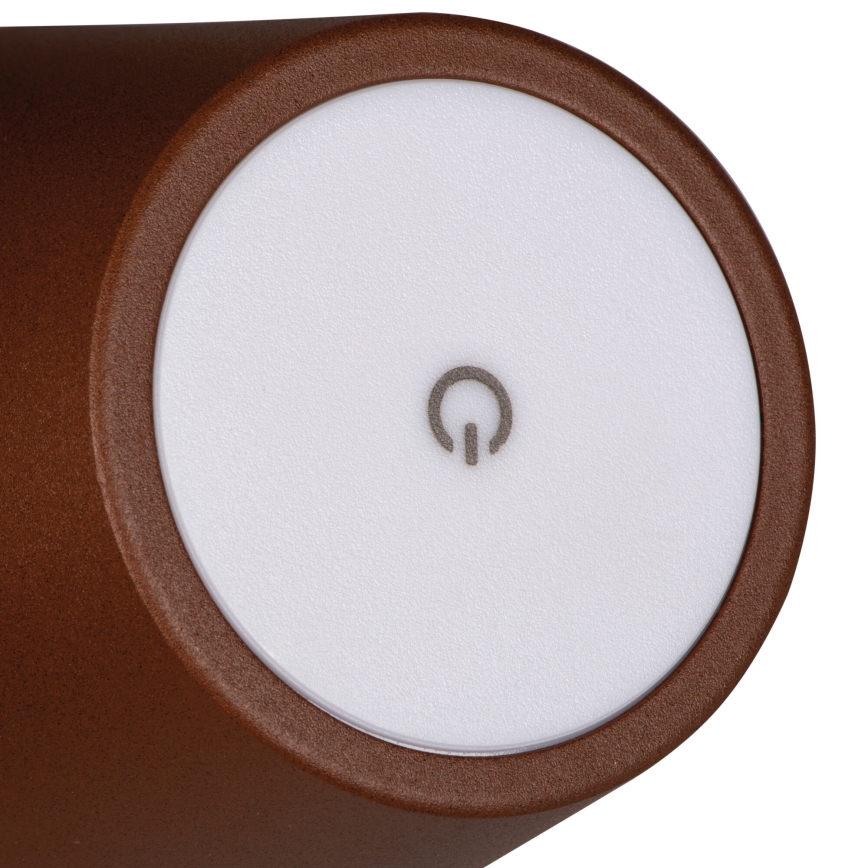 LED Dimmable rechargeable table lamp INITA LED/1,2W/1800 mAh IP54 brown