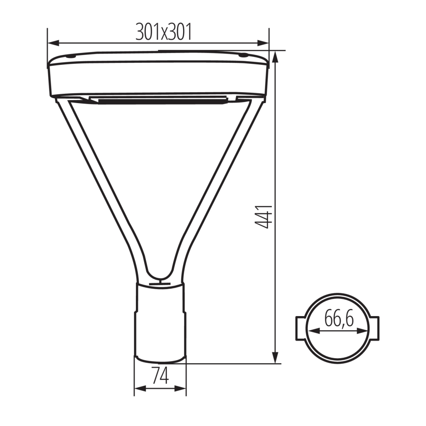 LED Street lamp PARCOLI LED/30/40/50W/230V 3000/4000/6500K IP66 grey