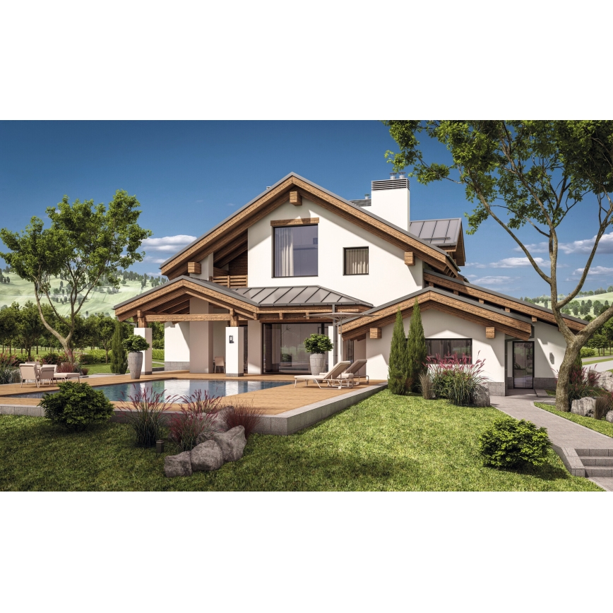 PEVO outdoor wall light, 1x GX53/11W/230V, IP44, anthracite