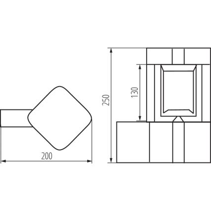 PEVO outdoor wall light, 1x GX53/11W/230V, IP44, anthracite