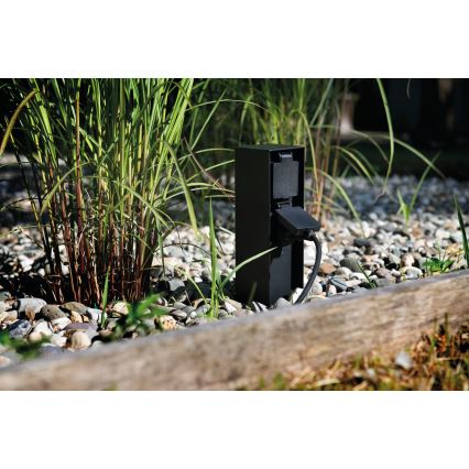 Outdoor socket column DASTO 2Z Type E 230V IP44 anthracite