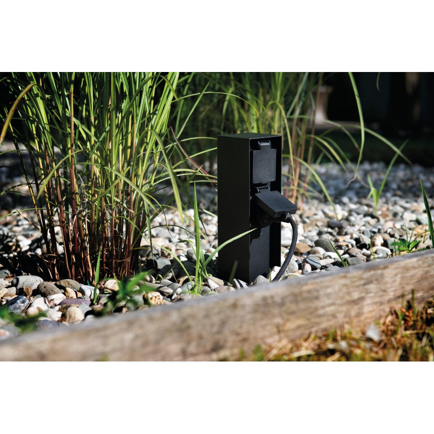Outdoor socket column DASTO 2Z Type E 230V IP44 anthracite