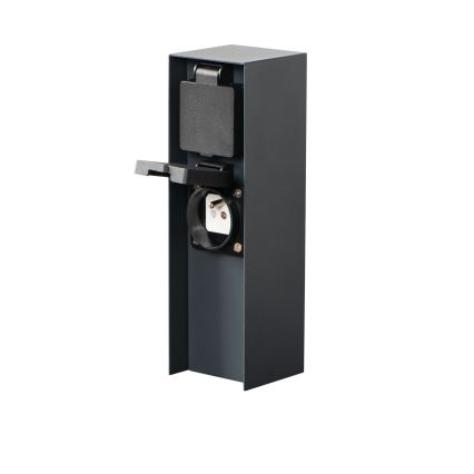 Outdoor socket column DASTO 2Z Type E 230V IP44 anthracite