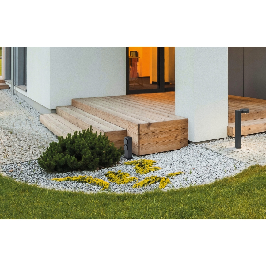 Outdoor socket column NASTO 2Z Type E 230V IP44 anthracite