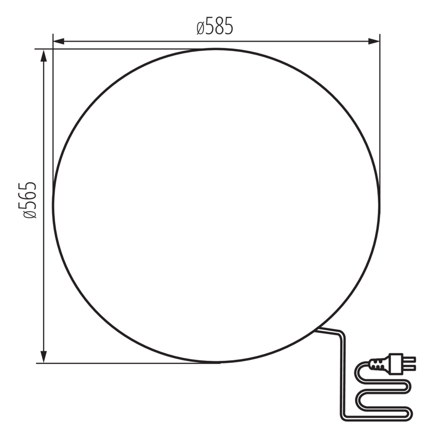 Outdoor lamp STONO 1xE27/25W/230V d. 58,5 cm IP65