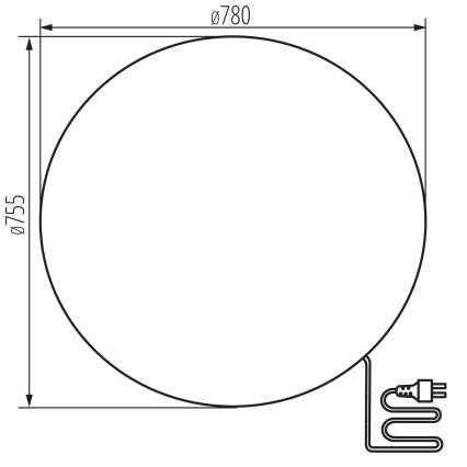Outdoor lamp STONO 1xE27/25W/230V d. 78 cm IP65