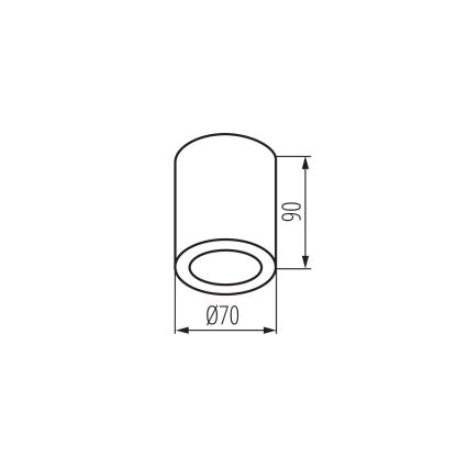 Bathroom spotlight AQILO 1xGU10/7W/230V IP65 beige