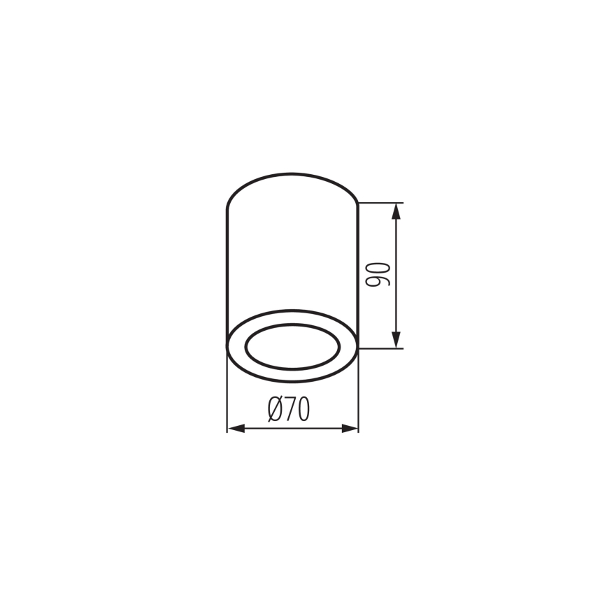 Bathroom spotlight AQILO 1xGU10/7W/230V IP65 beige