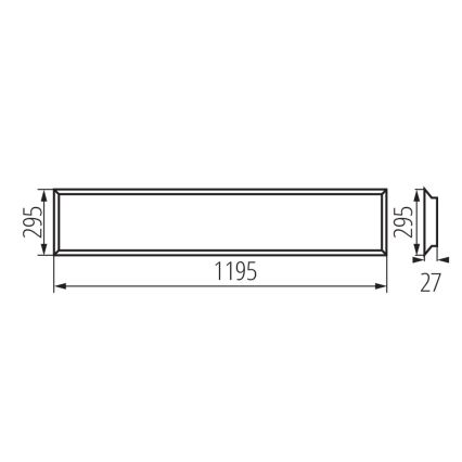 LED Recessed panel BLINGO LED/34W/230V 120x30 cm UGR16