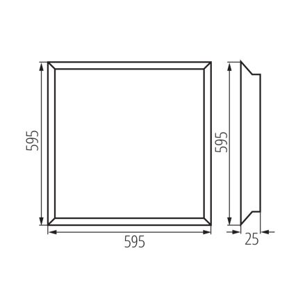 LED Recessed panel BLINGO LED/38W/230V 60x60 cm