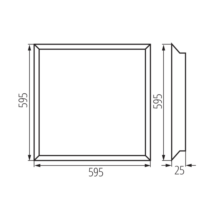 LED Recessed panel BLINGO LED/38W/230V 60x60 cm