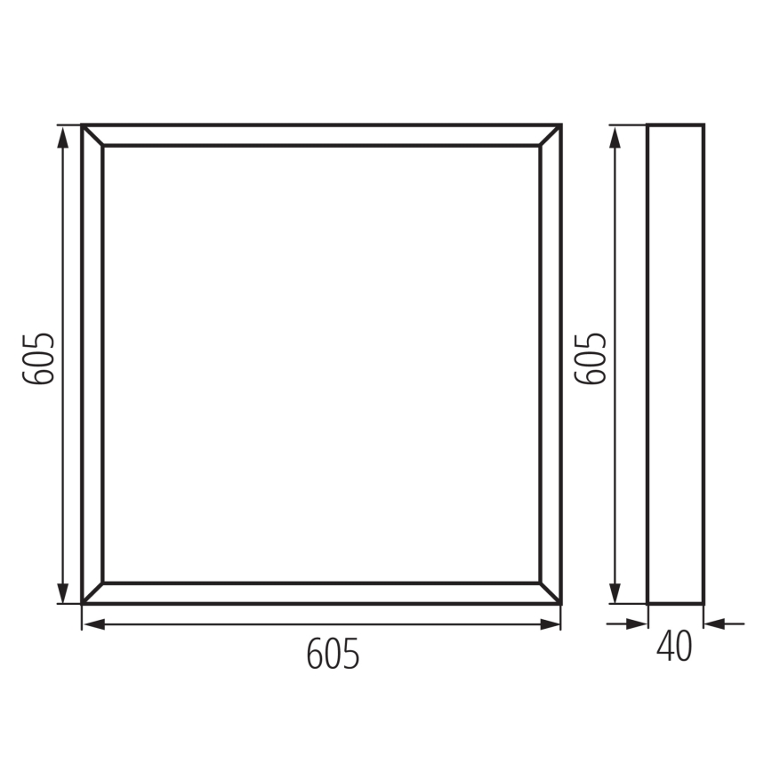 LED Surface-mounted panel BLINGO LED/34W/230V 60x60 cm