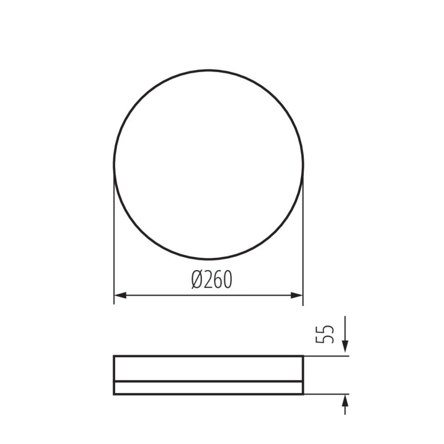 LED Heavy-duty ceiling light IPER LED/26W/230V IK10 IP65 round white