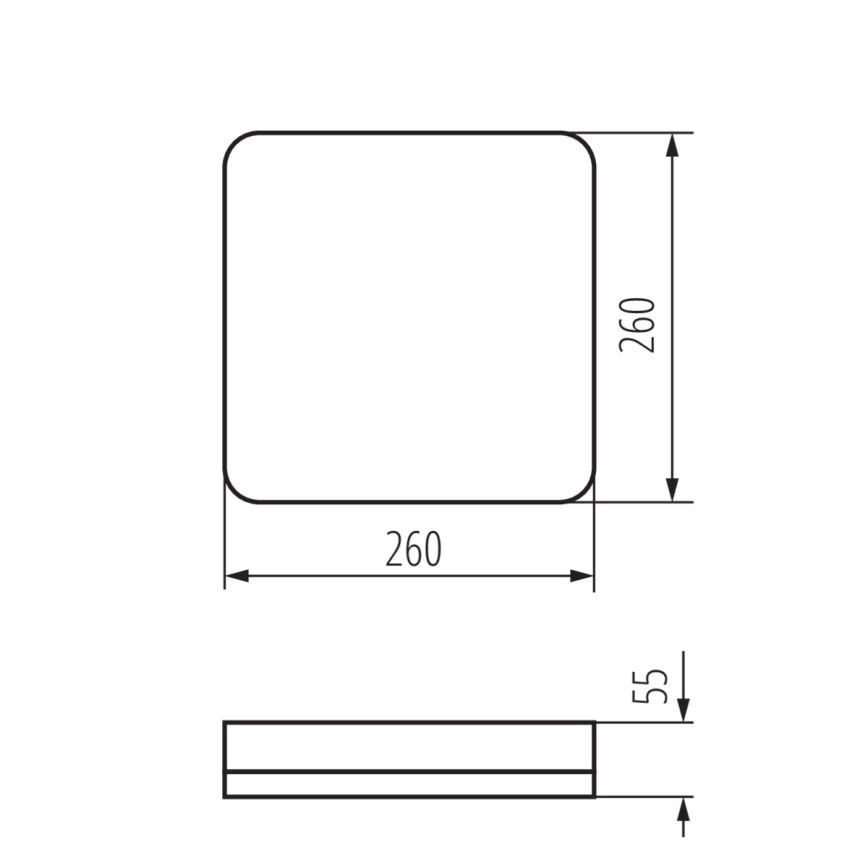 LED Heavy-duty ceiling light with motion sensor IPER LED/26W/230V IK10 IP65 angular white