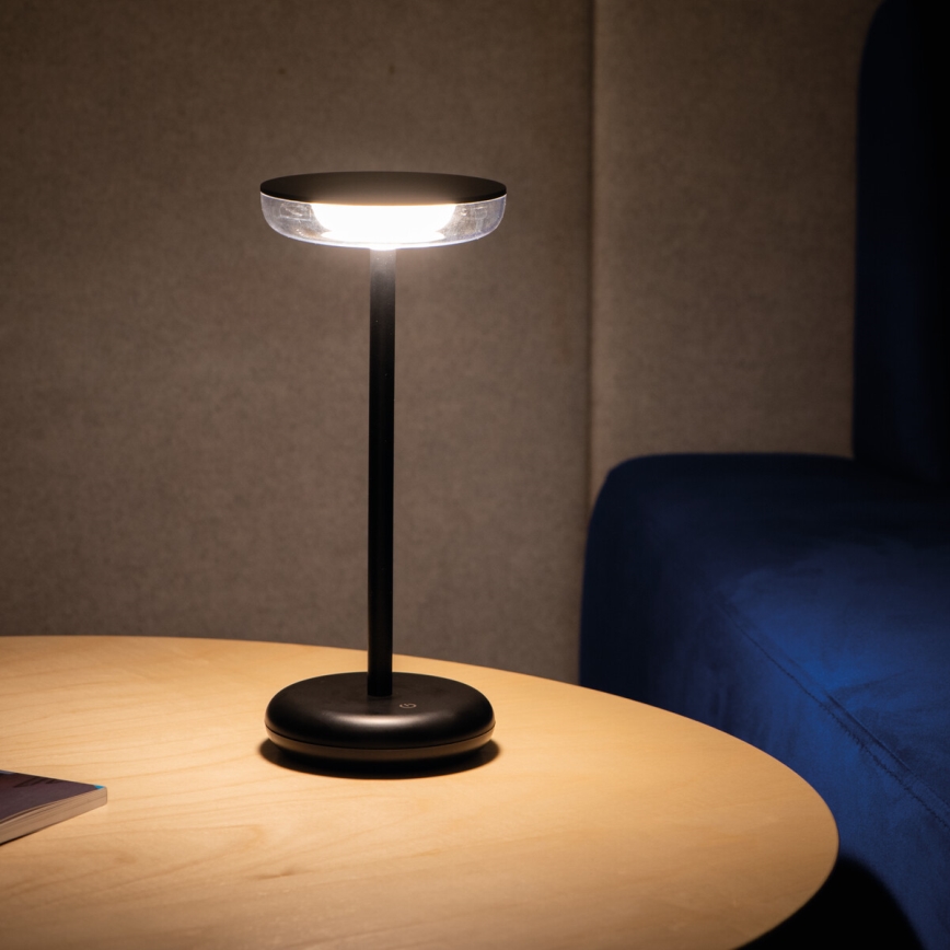 Kanlux 37311 - LED Dimmable rechargeable lamp FLUXY LED/1,7W/1800 mAh IP44 black
